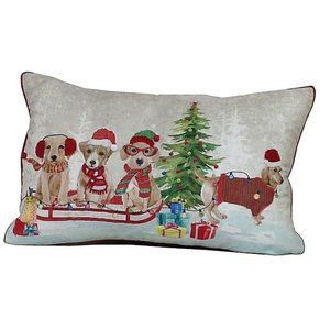 LNEW Christmas Dog LED Light Oblong Throw Pillow LAST ONE